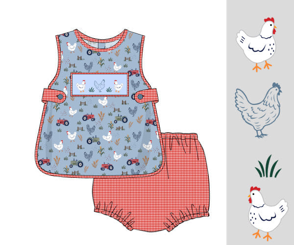 PREORDER 62: SUMMER PT 1 - Summer Chicks Boy Diaper Set