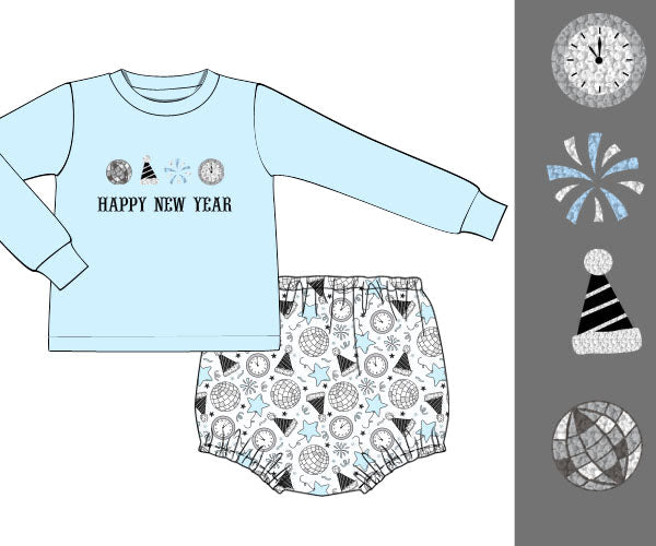 PREORDER 57: WINTER - Midnight Disco Boy Diaper Set