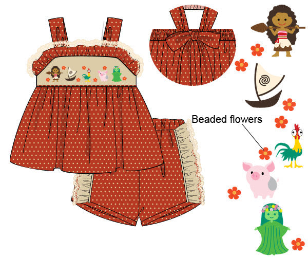 PREORDER 62: SUMMER PT 1 - Smocked Wayfinder Girl Short Set
