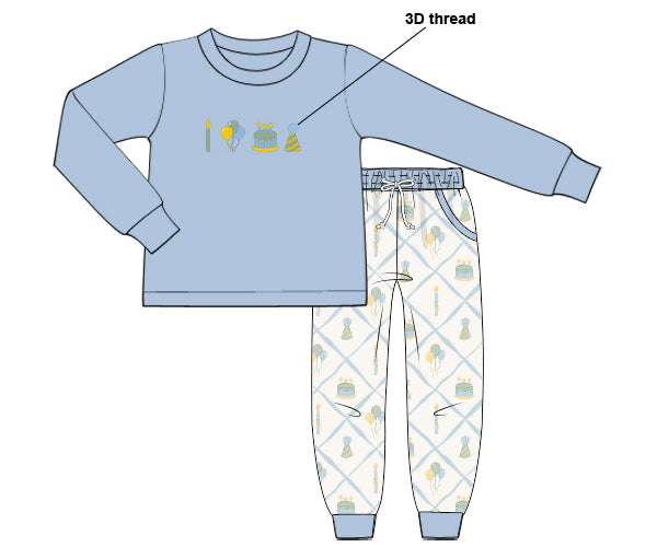PREORDER 57: WINTER - Winter Birthday Wishes Boy Jogger Set