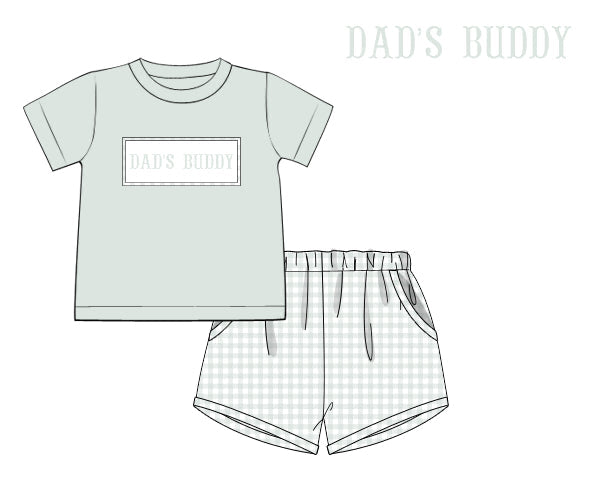 PREORDER 48: SUMMER 1 - Sage & Floral Father’s Day Boy Shortie Set