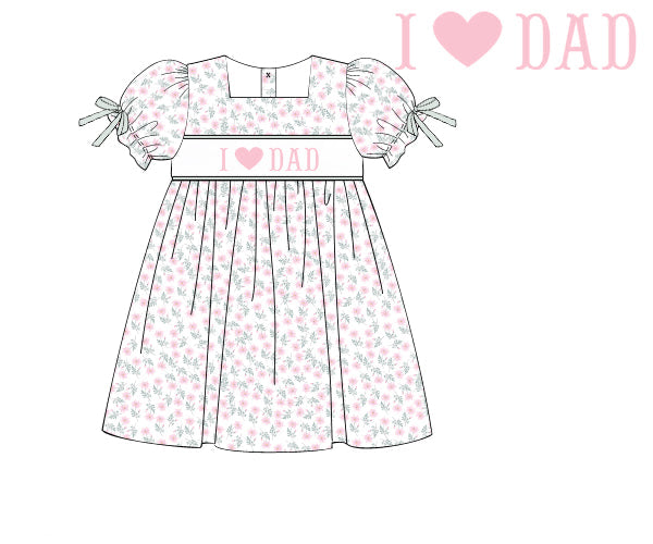 PREORDER 48: SUMMER 1 - Sage & Floral Father’s Day Girl Dress