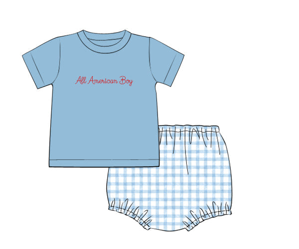 PREORDER 48: SUMMER 1 - All American Blooms Boy Diaper Set