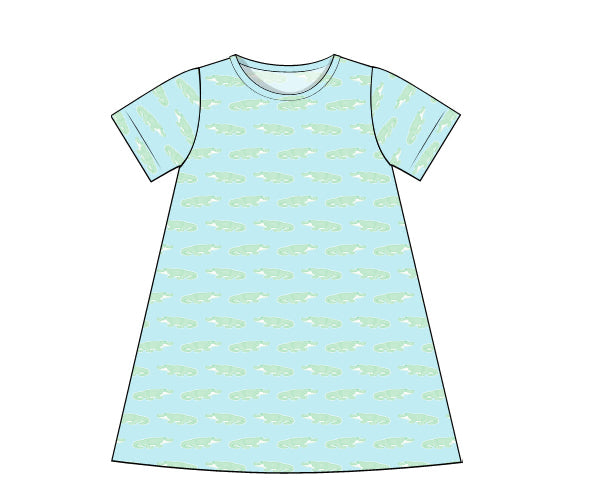 PREORDER 48: SUMMER 1 - Gator Bay Girl Dress
