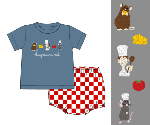 PREORDER 63: SUMMER PT 2 - Mouse Chef Boy Diaper Set