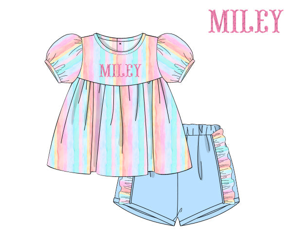 PREORDER 63: SUMMER PT 2 - FK Summer Stripes Girl Shortie Set