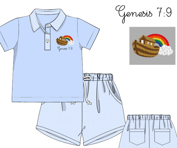 PREORDER 63: SUMMER PT 2 - Noah’s Ark Boy Shortie Set