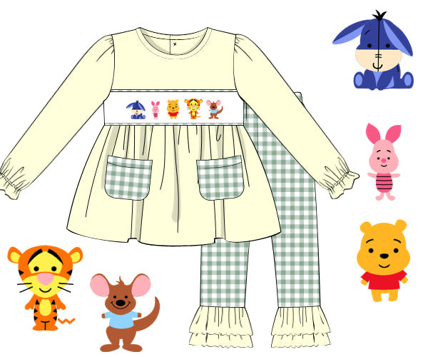 PREORDER 45: RERUNS - 100 Aker Wood Girl Pant Set