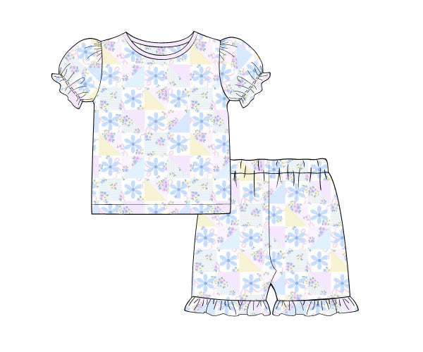 PREORDER 63: SUMMER PT 2 - Girls Only - Lilac Patchwork Girl 2pc Loungewear