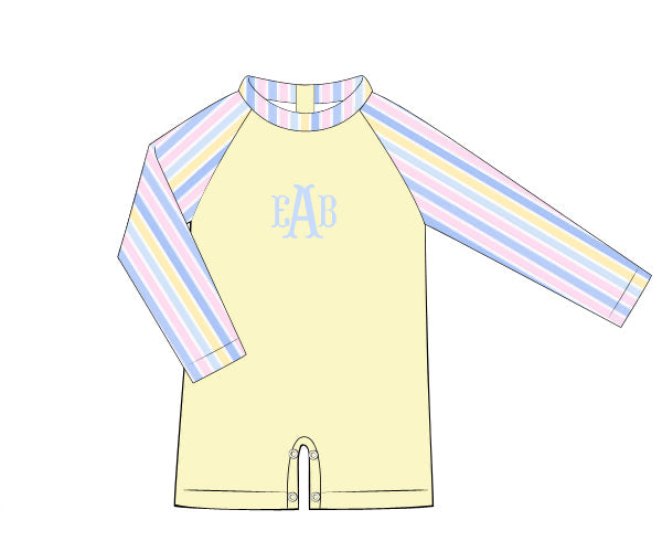 PREORDER 60: SPRING PT 1 - Pastel Paradise Boy 1pc Rashguard