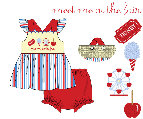 PREORDER 63: SUMMER PT 2 - Meet Me At The Fair Girl Diaper Set