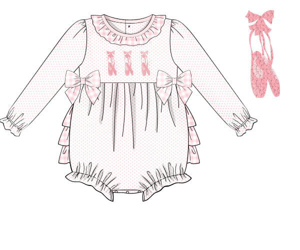 RTS - Winter Girls Only - French Knot Ballet Girl Bubble