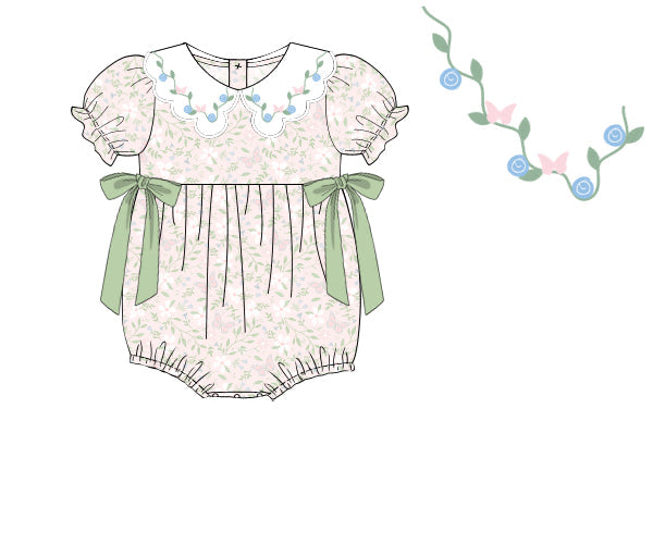 PREORDER 60: SPRING PT 1 - Spring 1 Girls Only - Fluttering Florals Girl Bubble