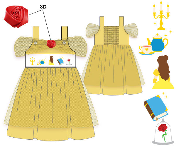 PREORDER 60: SPRING PT 1 - Happily Ever After - Yellow Princess Girl Dress