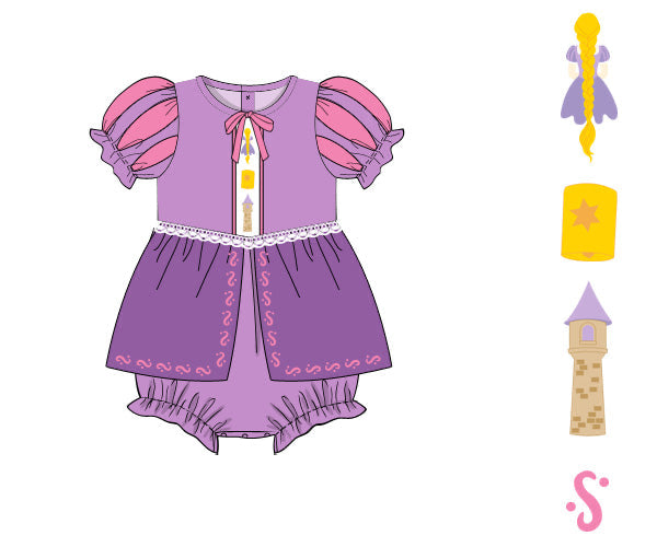 PREORDER 60: SPRING PT 1 - Happily Ever After - Purple Princess Girl Bubble