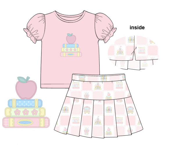 PREORDER 63: SUMMER PT 2 - Girls Only - School Days Girl Skort Set