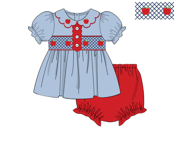 PREORDER 49: SUMMER PT 2 - The Apple Of My Eye Girl Diaper Set