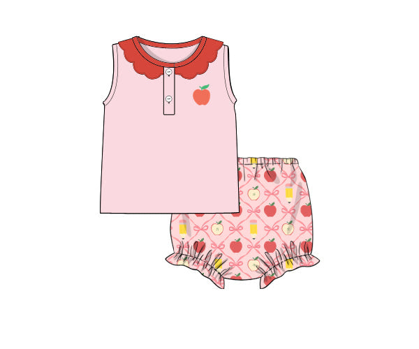RTS - SUMMER PT 2 - Back to School Trellis Girl Diaper Set