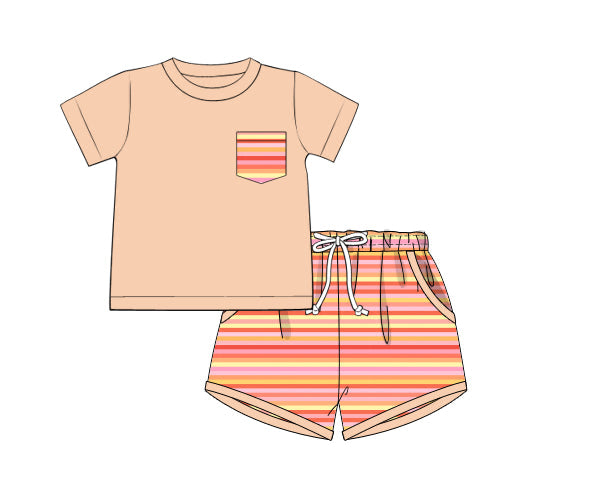 PREORDER 49: SUMMER PT 2 - Sherbert Floral Boy Shortie Set