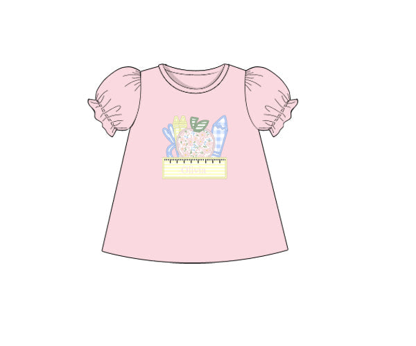 PREORDER 63: SUMMER PT 2 - Shirt Only - Applique Apple & Essentials Girl Shirt
