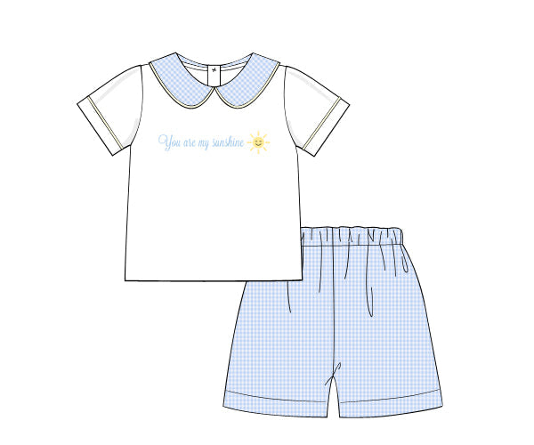 PREORDER 61: SPRING 2 - You Are My Sunshine Boy Short Set