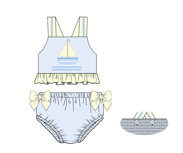 PREORDER 61: SPRING 2 - Sail Away Girl 2pc Swim