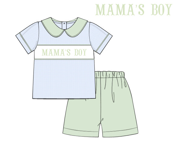 PREORDER 61: SPRING 2 - Smocked Mother’s Day Boy Short Set