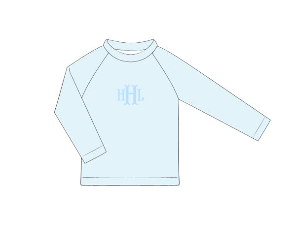 PREORDER 61: SPRING 2 - Spring 2 Boys Only - Blue Camo Boy Rashguard Top