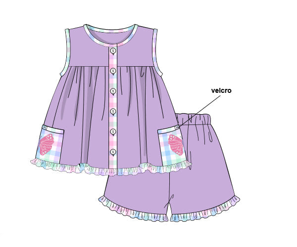 PREORDER 61: SPRING 2 - Spring 2 Girls Only - Butterfly Season Girl Short Set