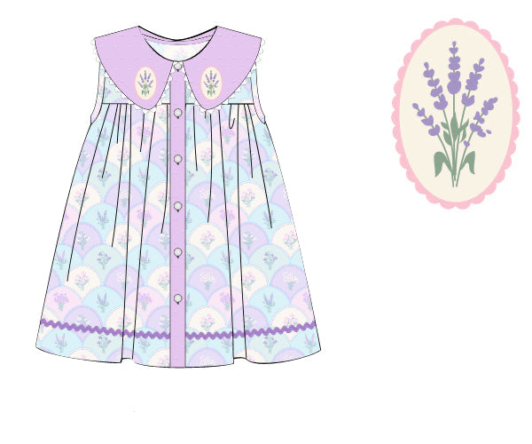 PREORDER 61: SPRING 2 - Spring 2 Girls Only - Bundles of Lavender Girl Dress