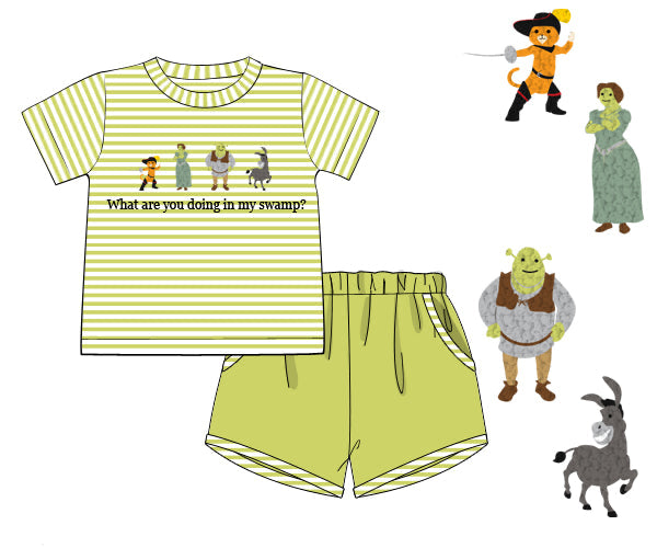 PREORDER 61: SPRING 2 - Swamp Friends Boy Shortie Set