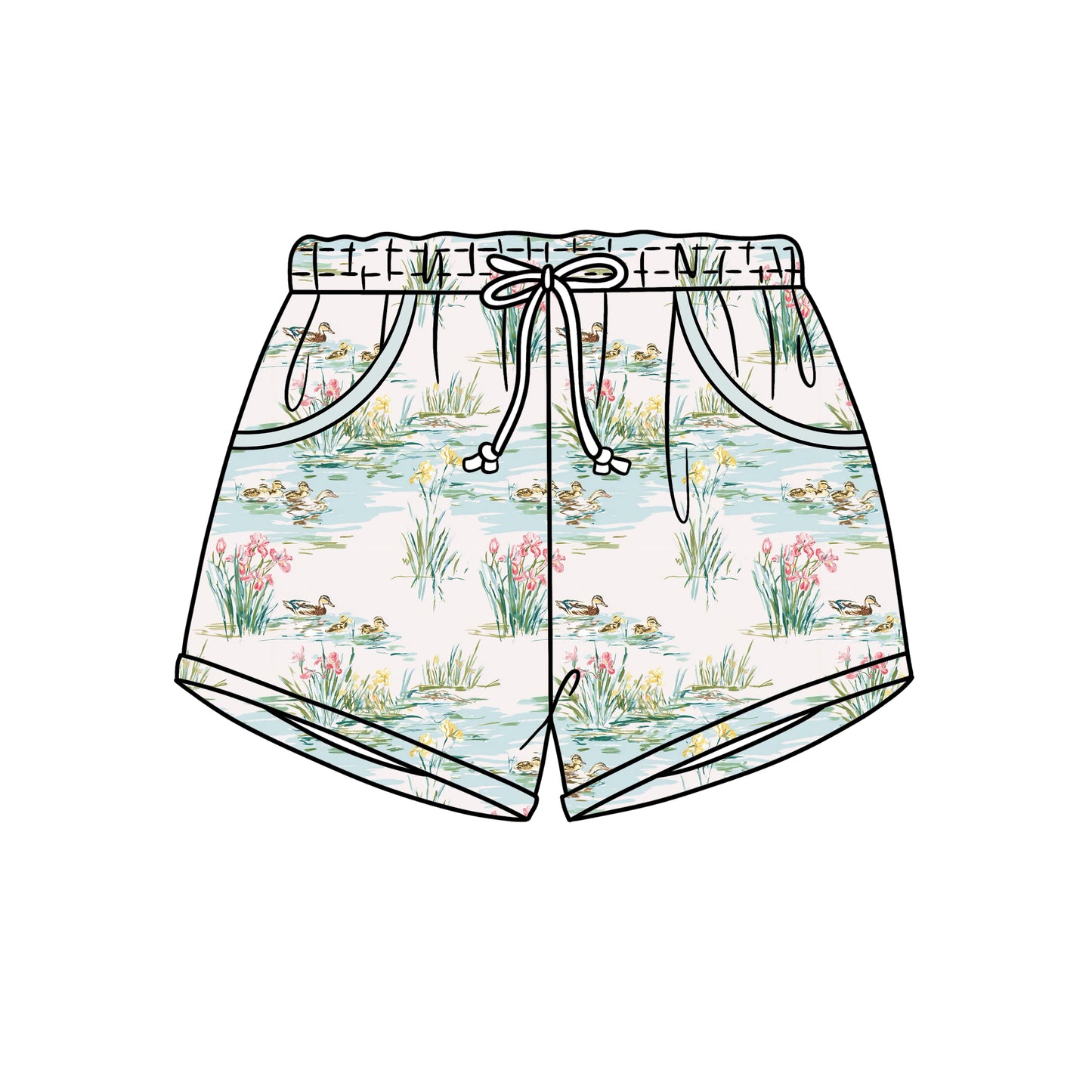 PREORDER 60: SPRING PT 1 - Spring Mallards Boy Shortie Trunks