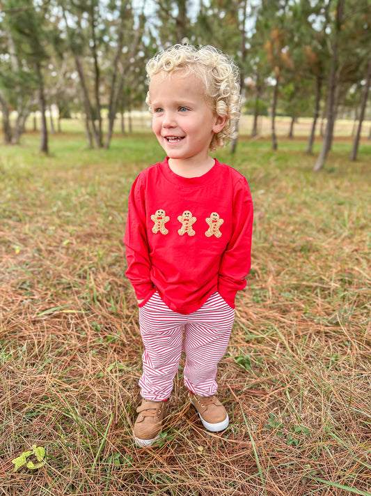 RTS - French Knot Gingerbread Boy Jogger Set