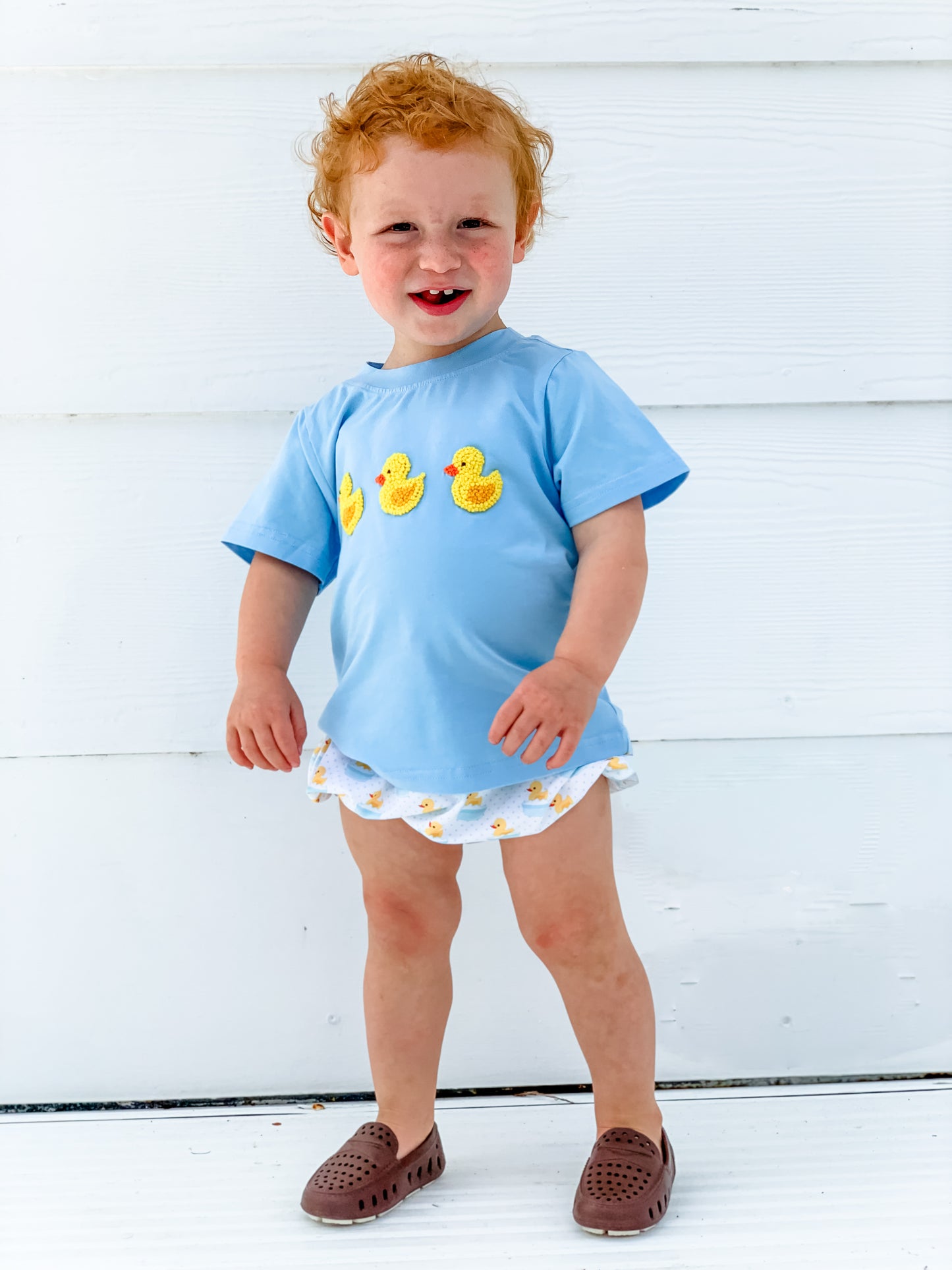 EXTRAS PRESALE - French Knot Rubber Ducks Boy Diaper Set