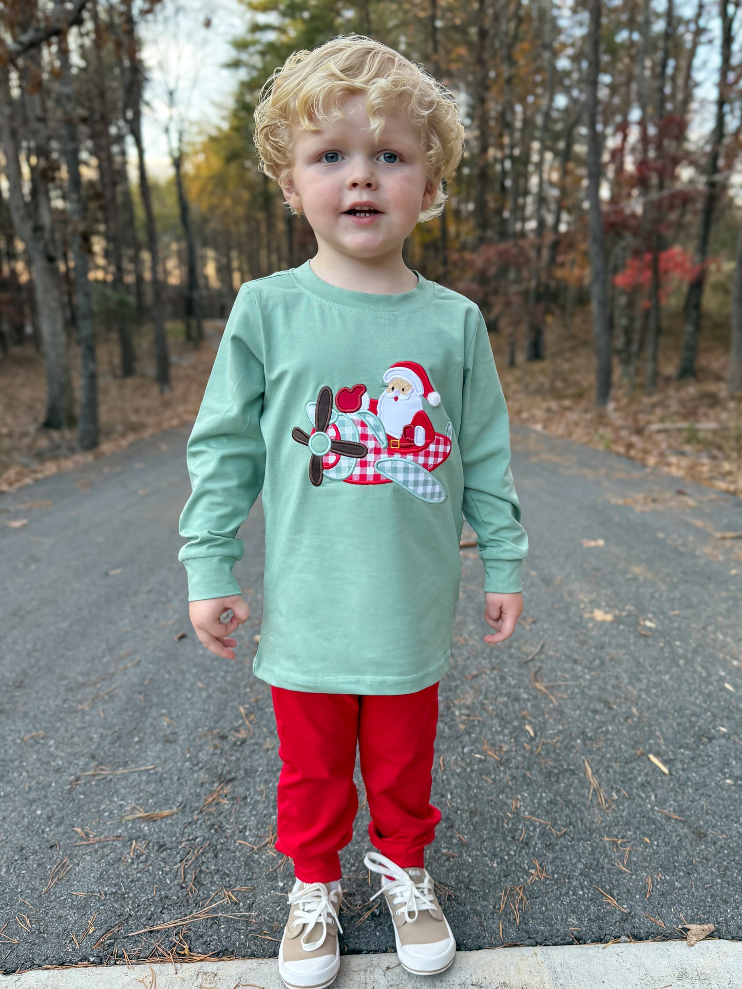 RTS - Christmas Shirt Only - Flying Into Christmas Boy Shirt