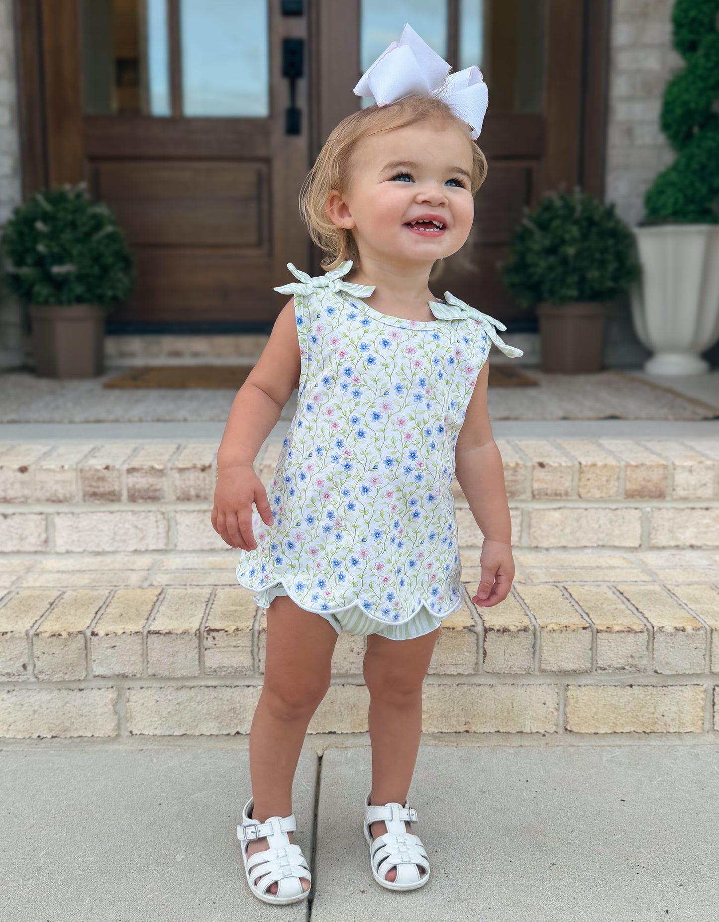 RTS - SUMMER PT 2 - Lime Garden Girl Diaper Set