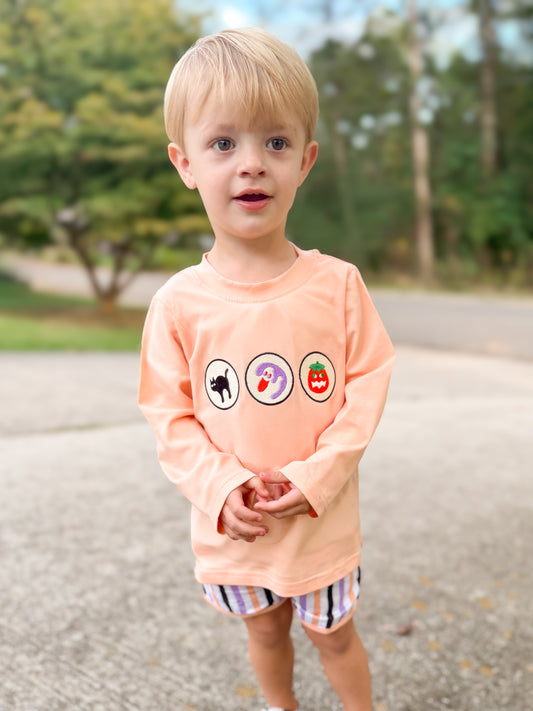 RTS - Halloween Cookies Boy Shortie Set