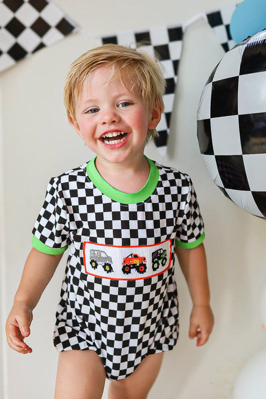 RTS - SUMMER 1 - Summer 1 Boys Only - Smocked Monster Jam Boy Bubble