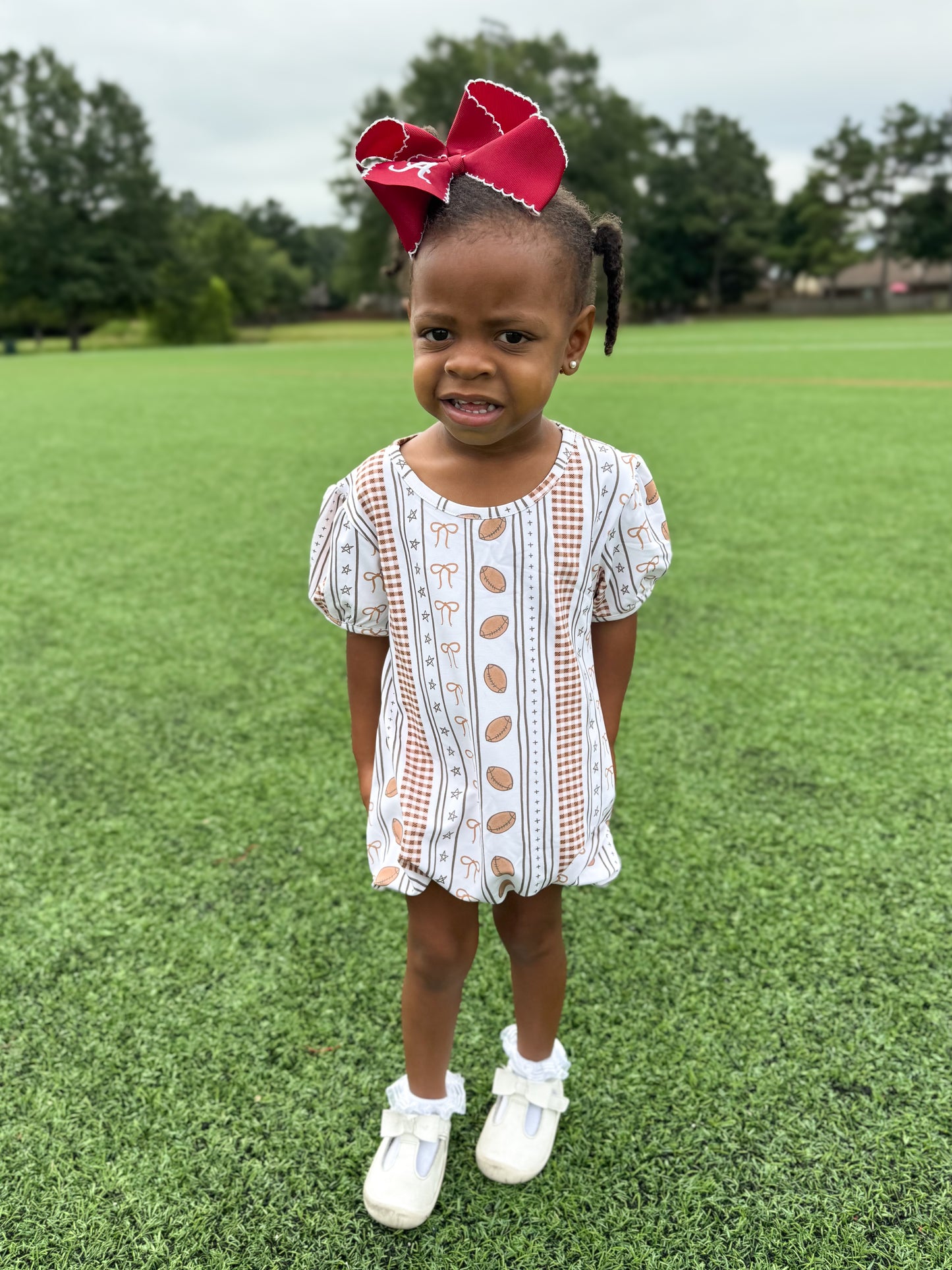RTS - COLLEGIATE - Basic Football Knits Girl Bubble