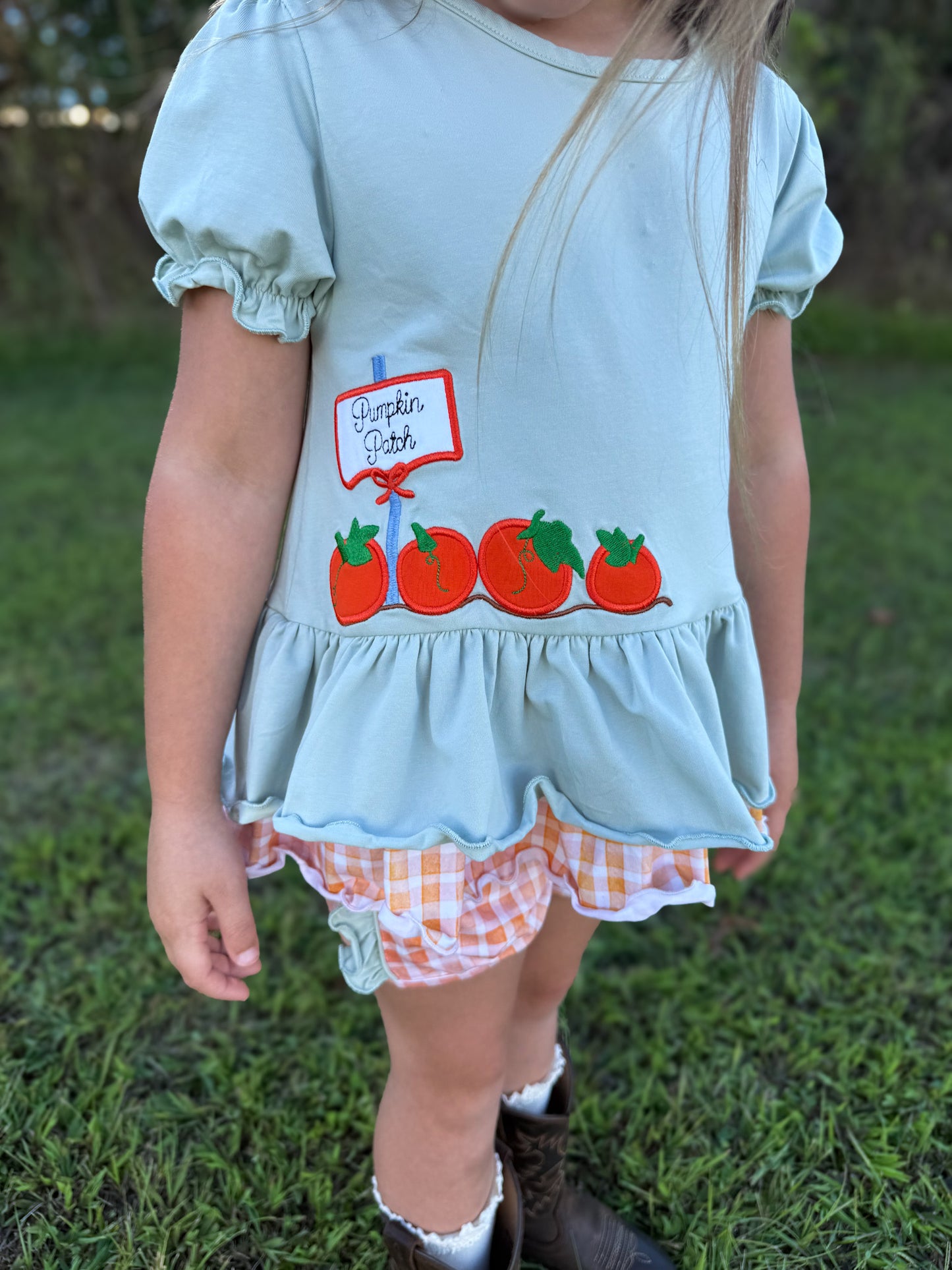 RTS - Pumpkin Patch Girl Shortie Set