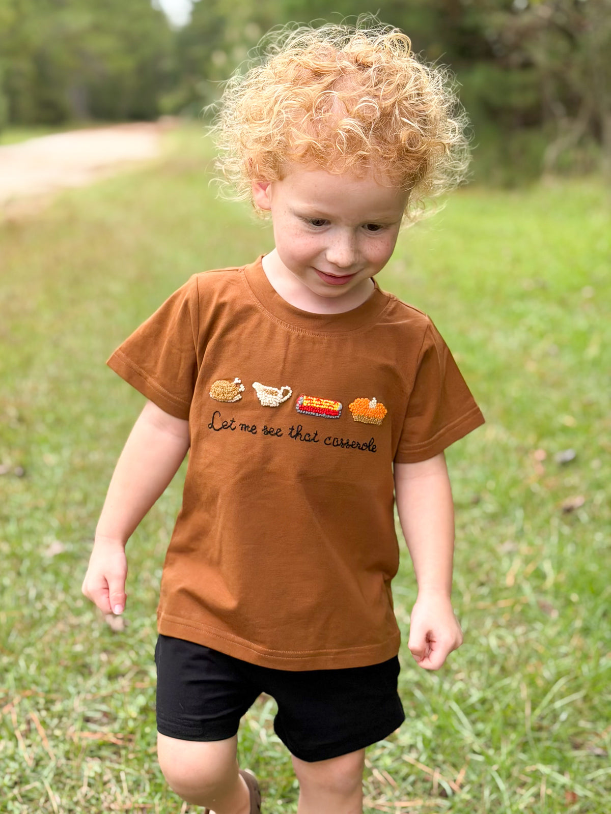 RTS - HALLOWEEN & TURKEYS - SHIRT ONLY - Pass the Sides Boy Shirt