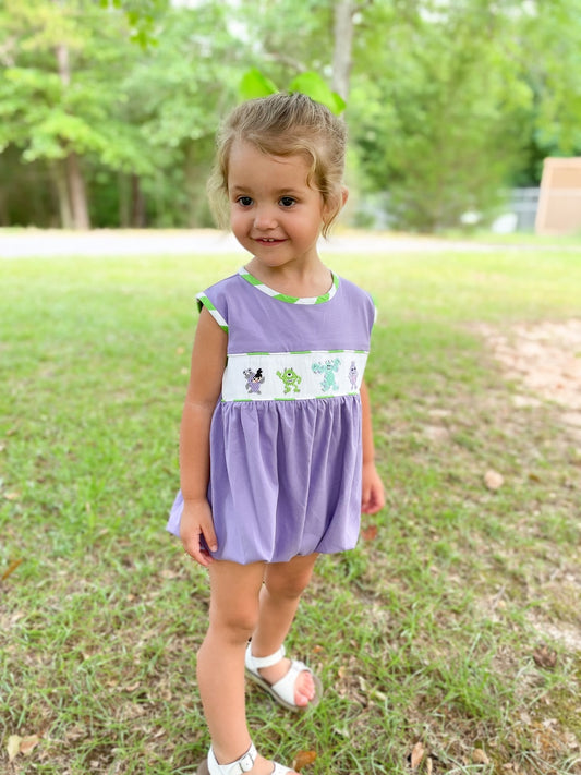 EXTRAS PRESALE - Smocked Monsters Girl Bubble