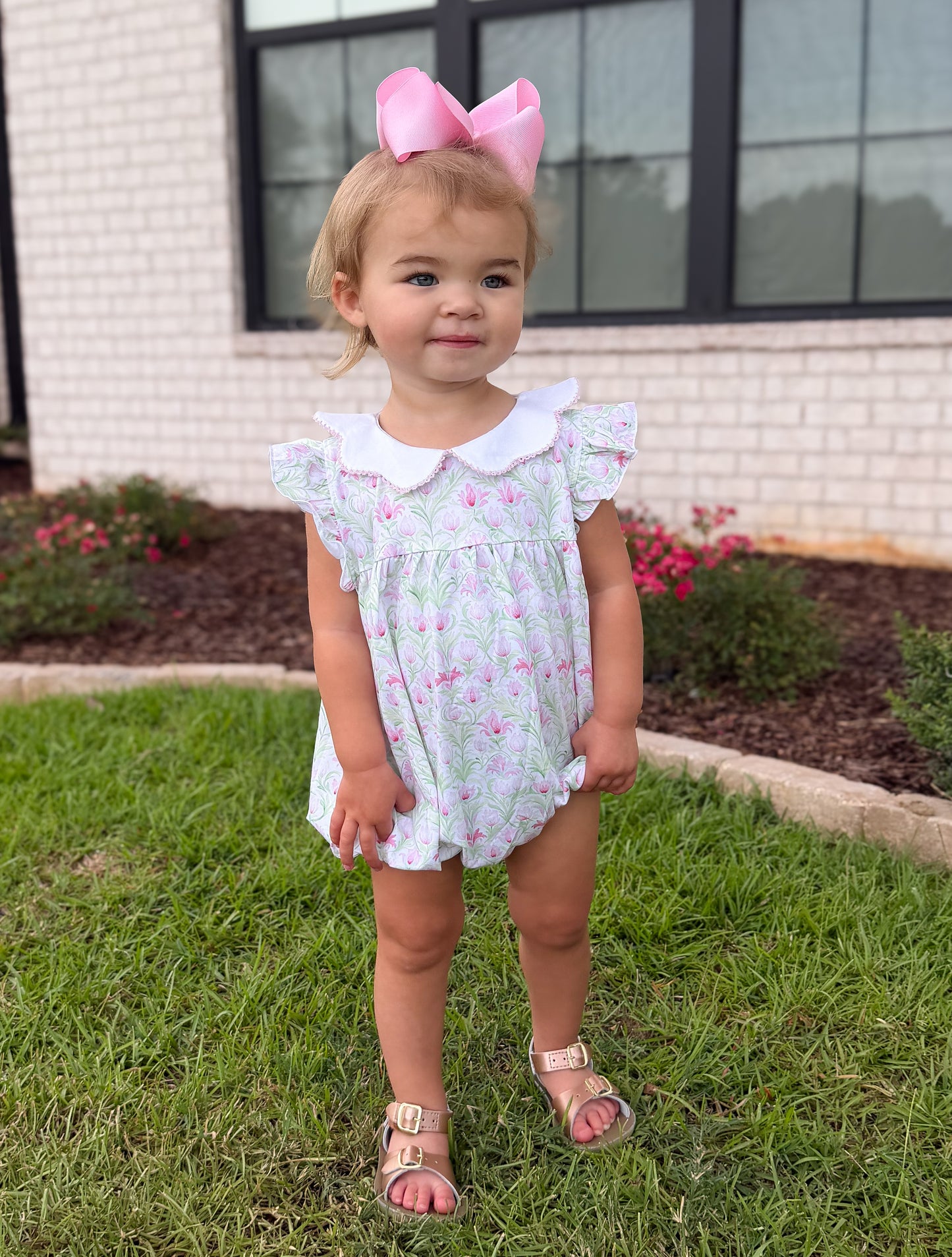 RTS - SUMMER PT 2 - Lime & Pink Floral Girl Bubble