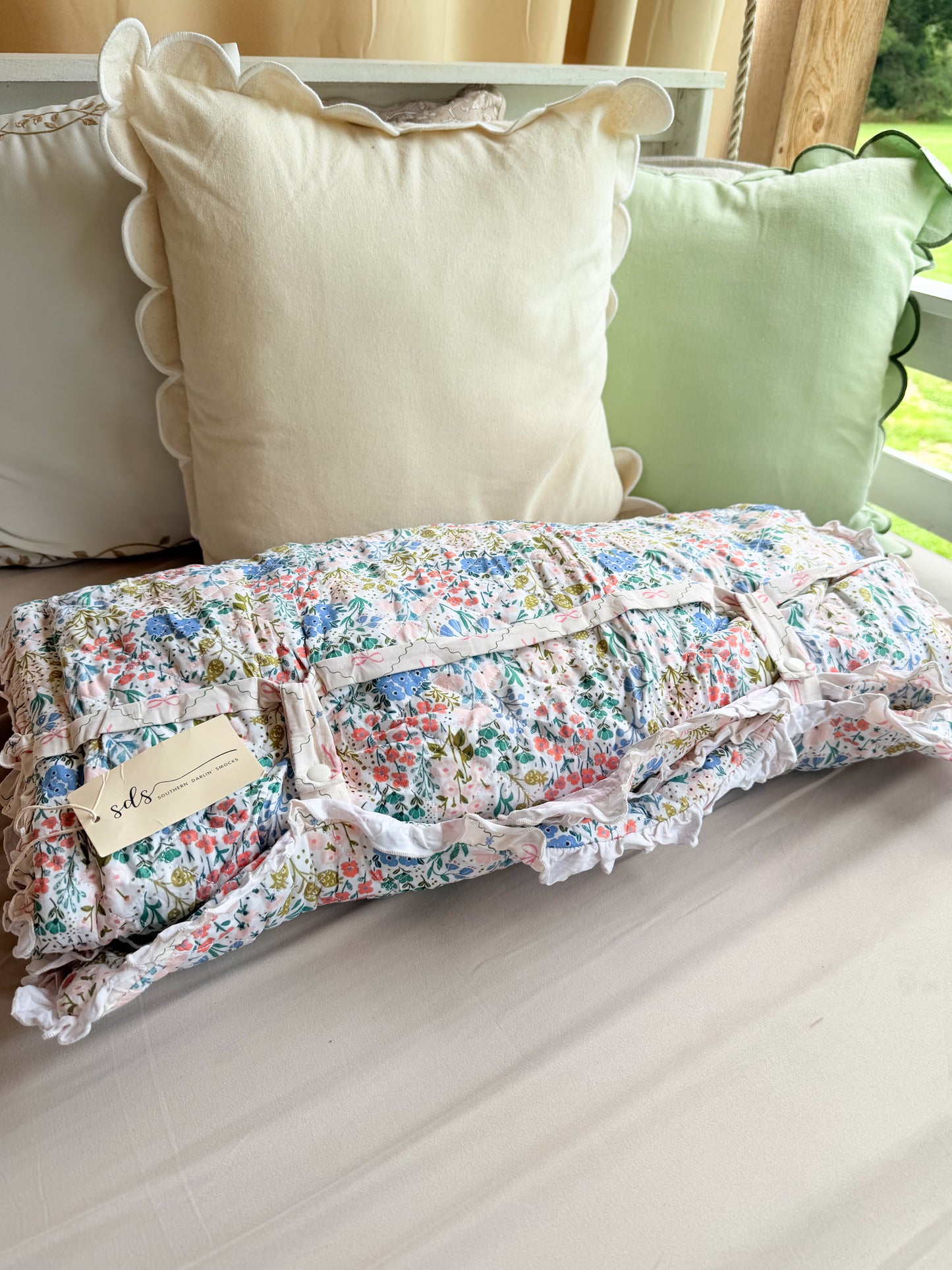 RTS - SUMMER PT 2 - Tea Room Floral & Bows Nap Mat