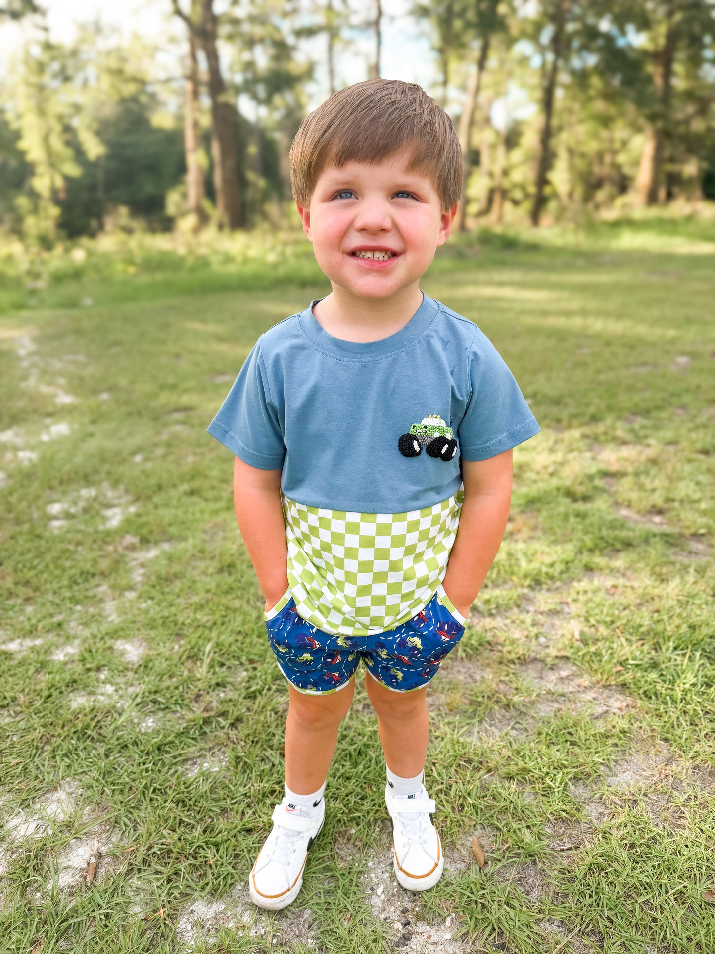 RTS - SUMMER PT 2 - Retro Monster Trucks Boy Shortie Set