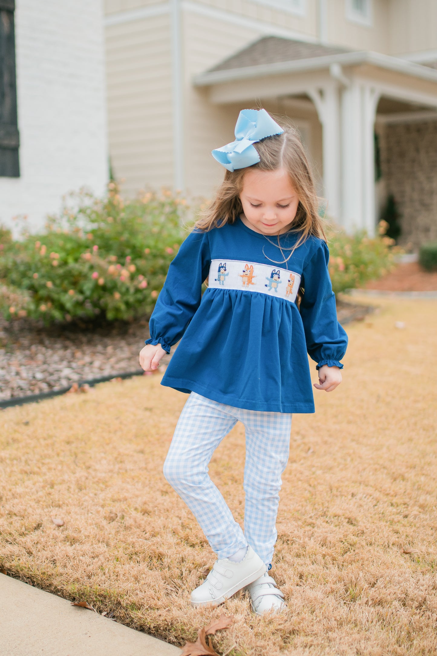 PREORDER 58: WINTER RERUNS - Winter Blue Dog Girl Pant Set