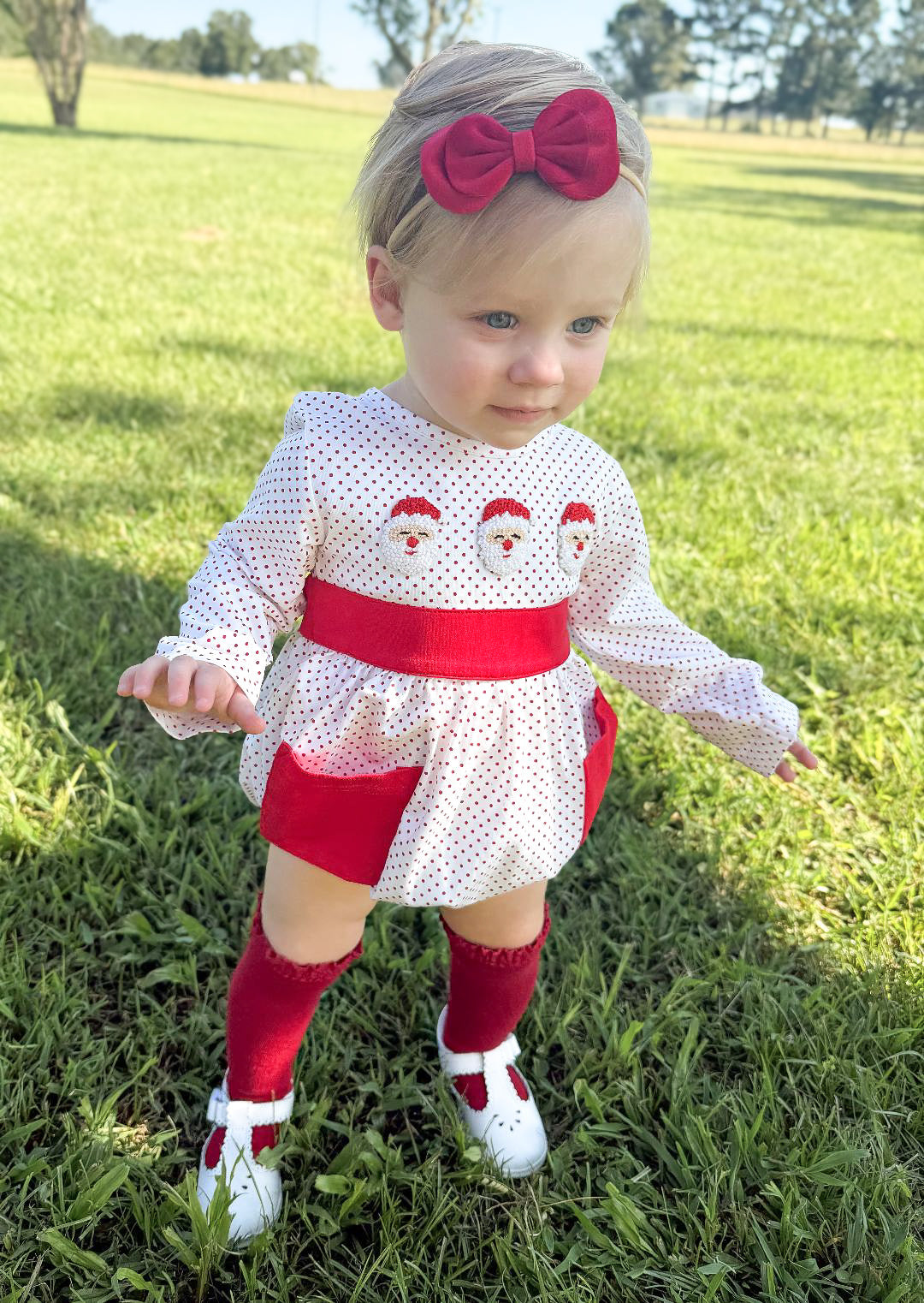 RTS - French Knot Santas Girl Bubble