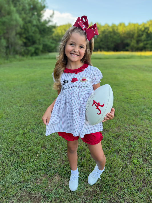 RTS - COLLEGIATE - Saturday Tradition - Where Legends Are Made Girl Short Set