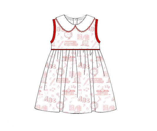 School Days Toile Girl Dress