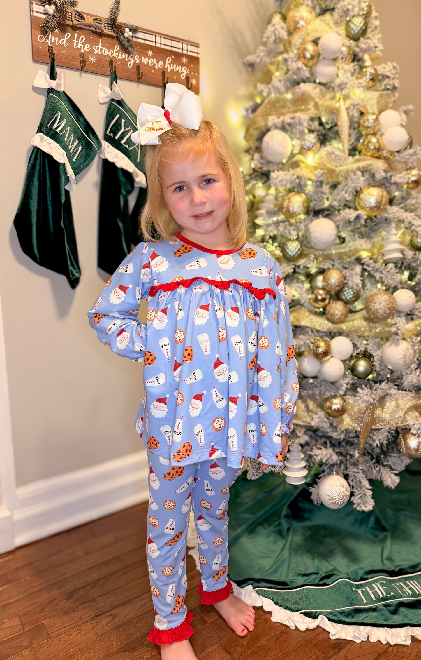 RTS - Milk & Cookie PJs Girl 2pc